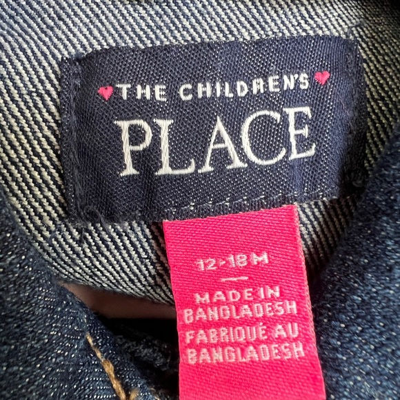 The Children’s Place 12-18M Denim Gender Neutral Jean Jacket - Picture 4 of 4